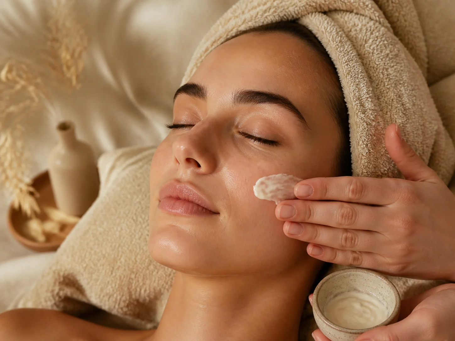 Editorial image illustrating a gentle skincare consultation
